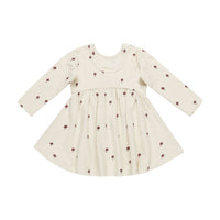 Quincy Mae Mushroom Ribbed Long Sleeve Dress