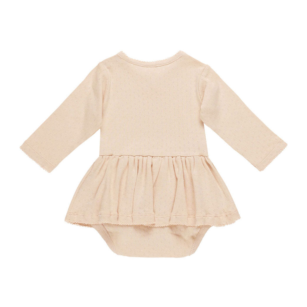 Quincy Mae Shell Pointelle Skirted Bodysuit