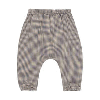 Quincy Mae Indigo Gingham Woven Pant