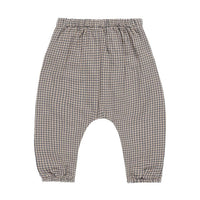 Quincy Mae Indigo Gingham Woven Pant