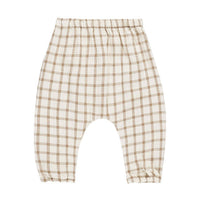 Quincy Mae Cinnamon Plaid Woven Pant