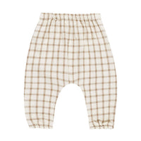 Quincy Mae Cinnamon Plaid Woven Pant