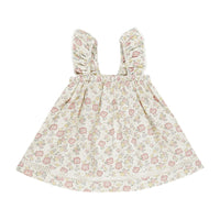 Quincy Mae Ivory Bloom Ruffled Tank Dress