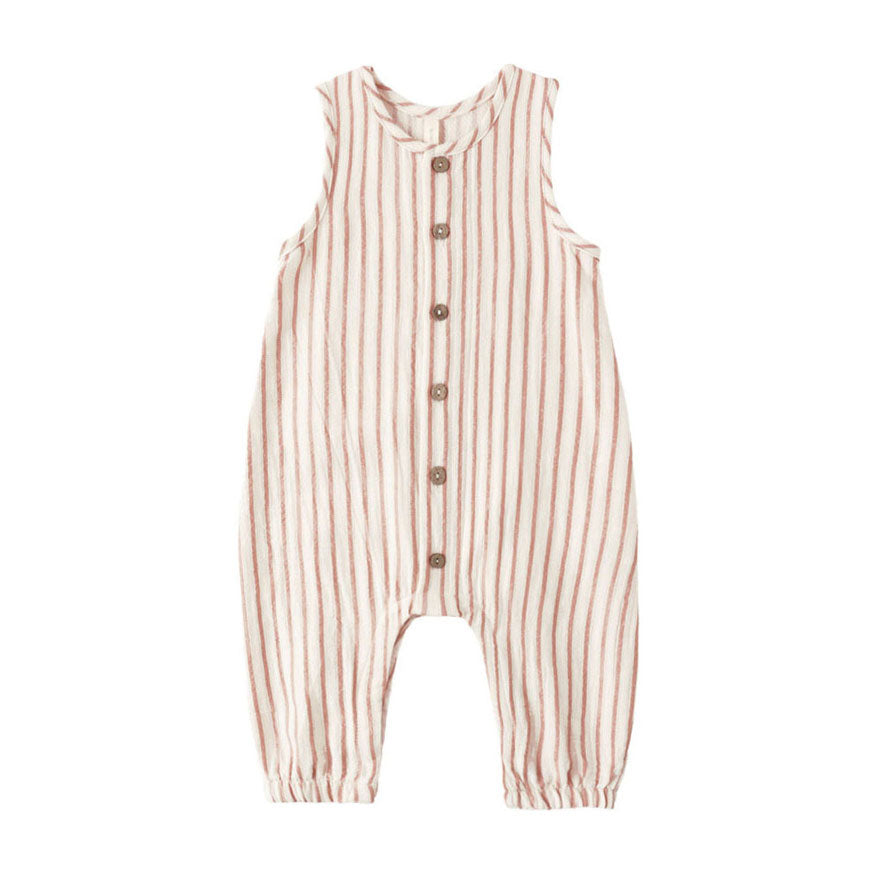 Quincy Mae Vintage Stripe Woven Jumpsuit