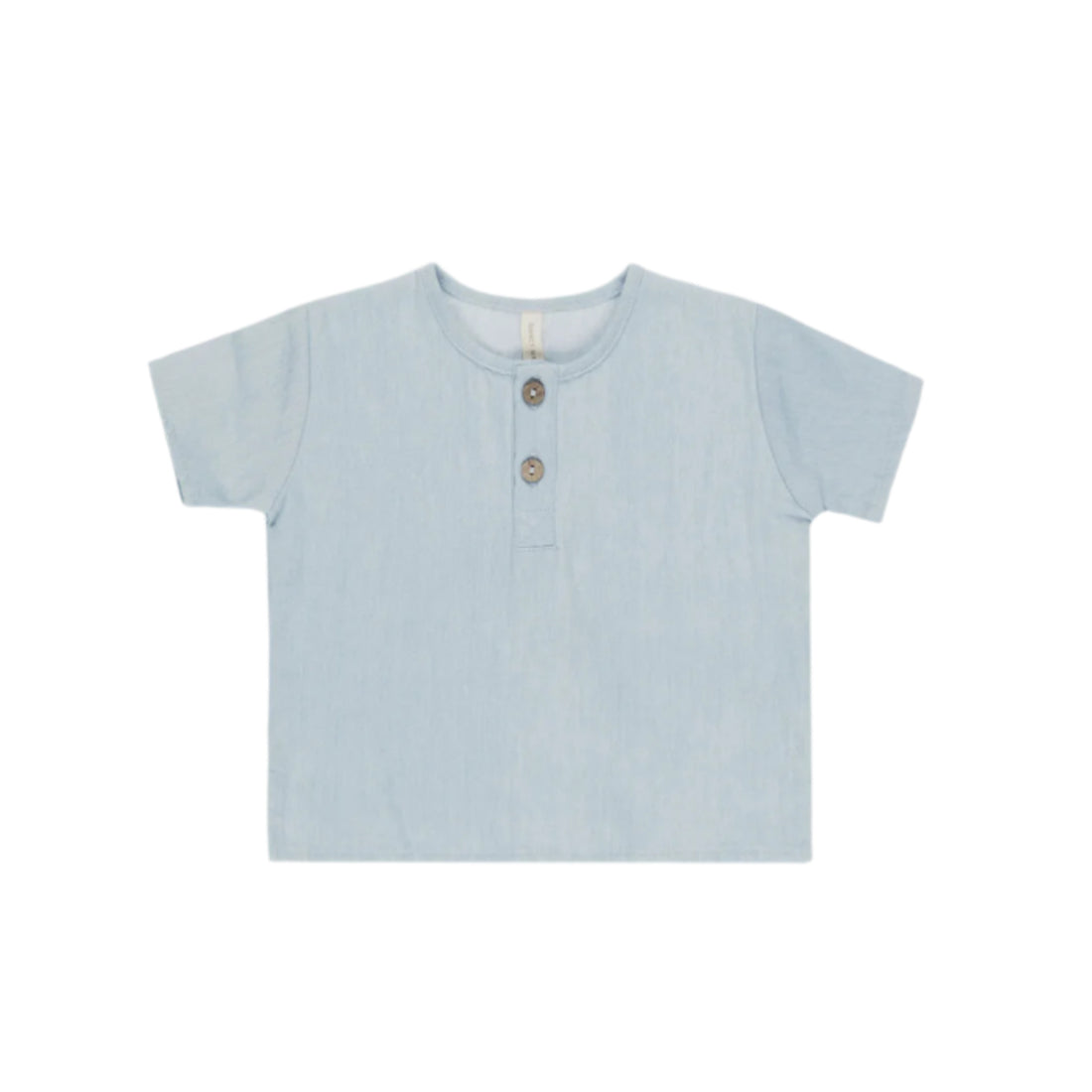 Quincy Mae Chambray Henry Top