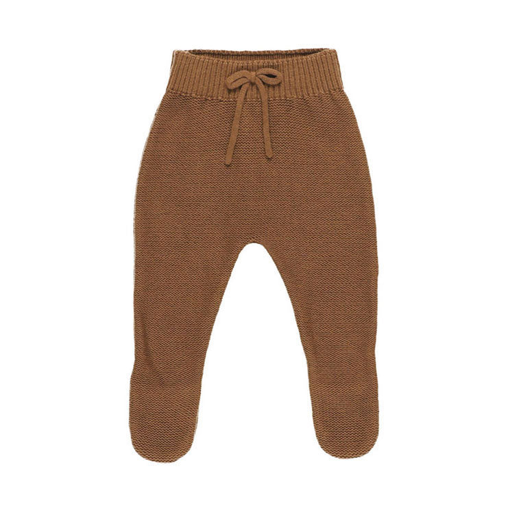 Quincy Mae Cinnamon Footed Knit Pant