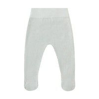 Quincy Mae Ice Blue Footed Knit Baby Pant