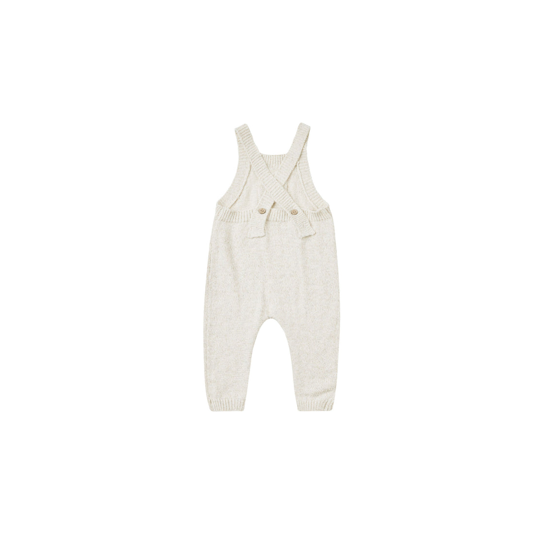 Quincy Mae Ivory Knit Overalls