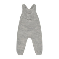 Quincy Mae Heathered Blue Knit Overall