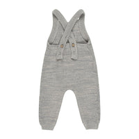 Quincy Mae Heathered Blue Knit Overall