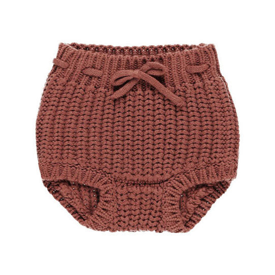 Quincy Mae Cranberry Knit Tie Bloomer