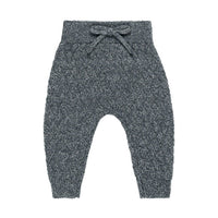 Quincy Mae Heathered Indigo Knit Pant