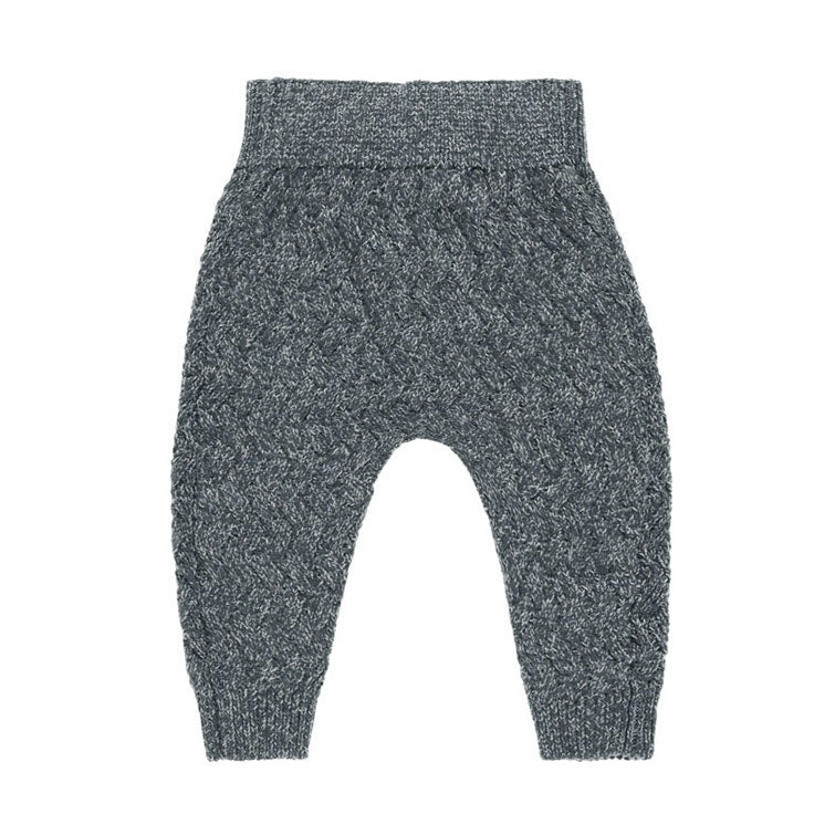 Quincy Mae Heathered Indigo Knit Pant