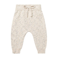 Quincy Mae Natural Speckled Knit Pant