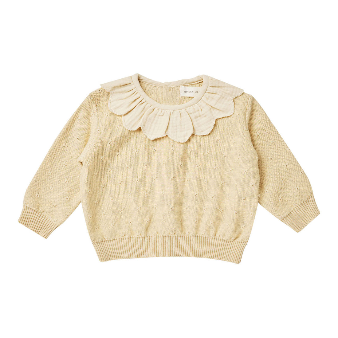 Quincy Mae Lemon Petal Knit Sweater