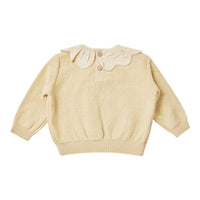 Quincy Mae Lemon Petal Knit Sweater
