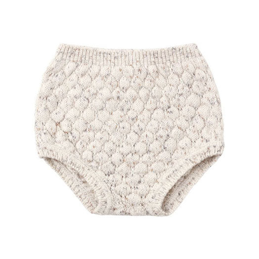 Quincy Mae Natural Confetti Knit Bloomer