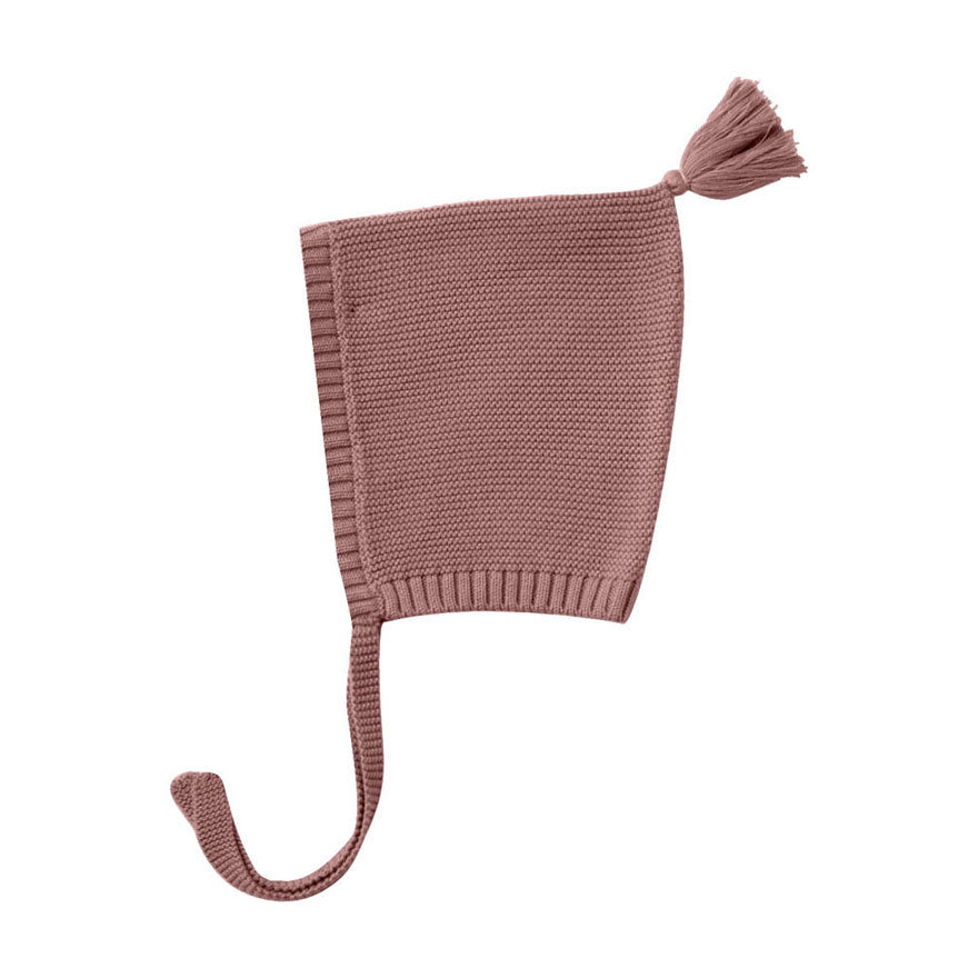 Quincy Mae Fig Knit Pixie Bonnet