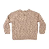 Quincy Mae Heathered Almond Knit Sweater