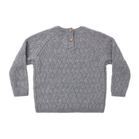Quincy Mae Heathered Slate Knit Sweater