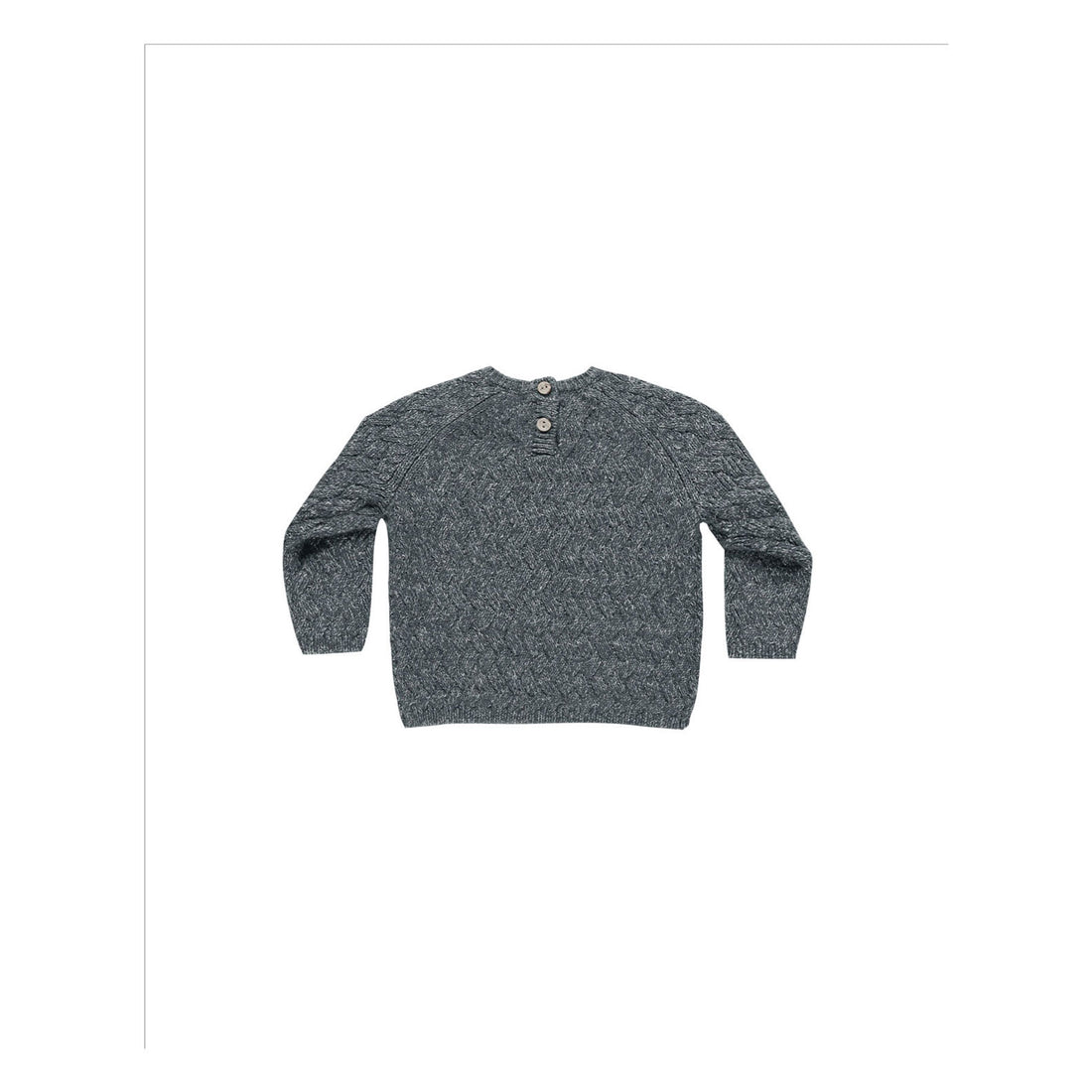 Quincy Mae Heathered Indigo Knit Sweater