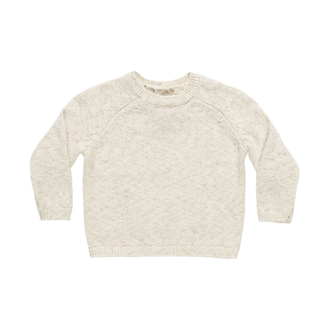 Quincy Mae Speckled Natural Knit Sweater