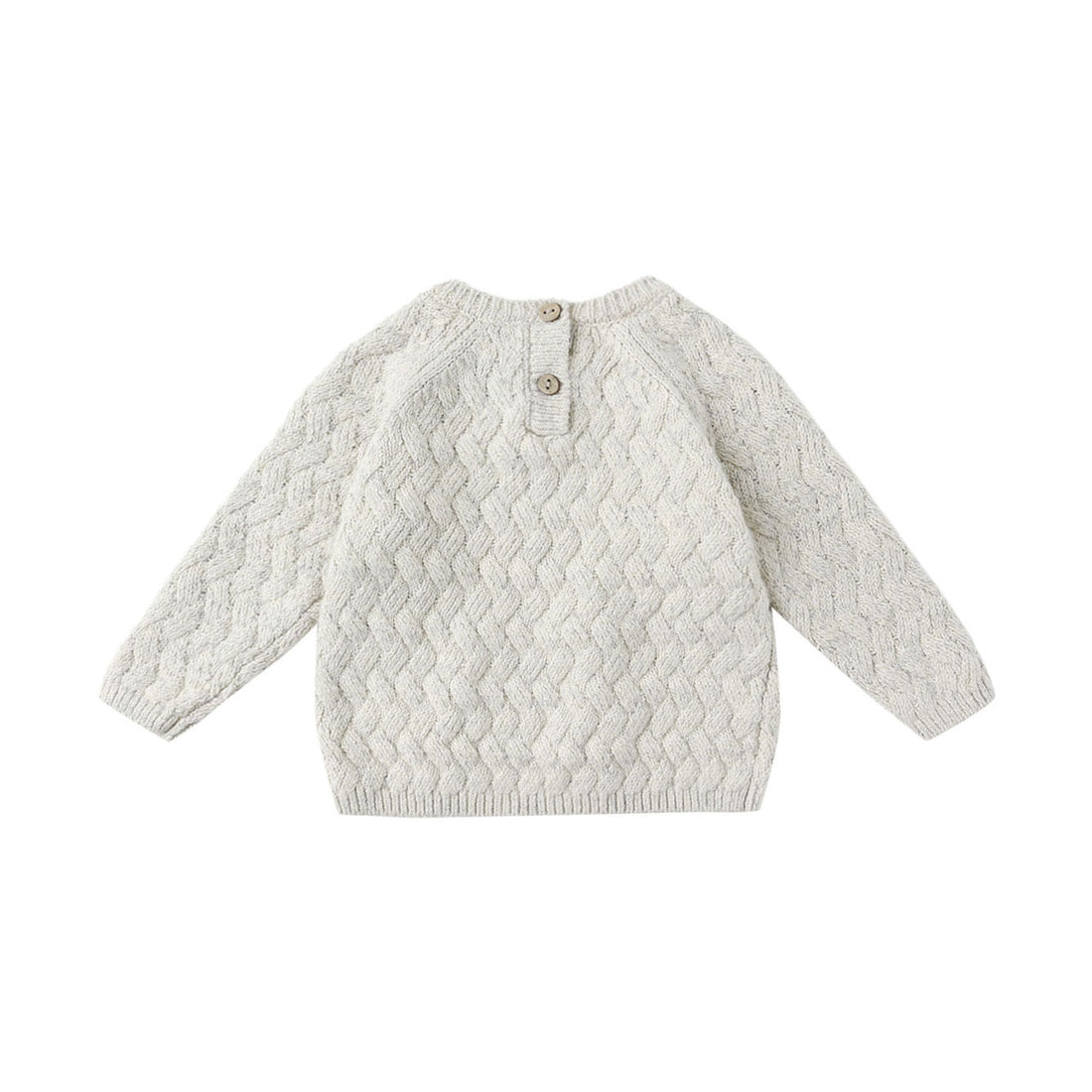 Quincy Mae Heathered Blue Knit Sweater