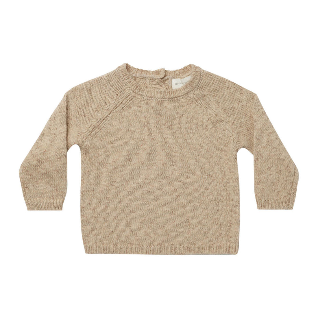 Quincy Mae Latte Speckled Knit Sweater