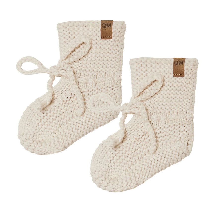 Quincy Mae Natural Knit Booties