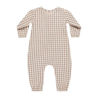 Quincy Mae Holiday Check Woven Jumpsuit