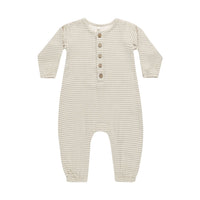 Quincy Mae Basil Stripe Woven Jumpsuit