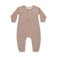 Quincy Mae Plum Gingham Woven Jumpsuit