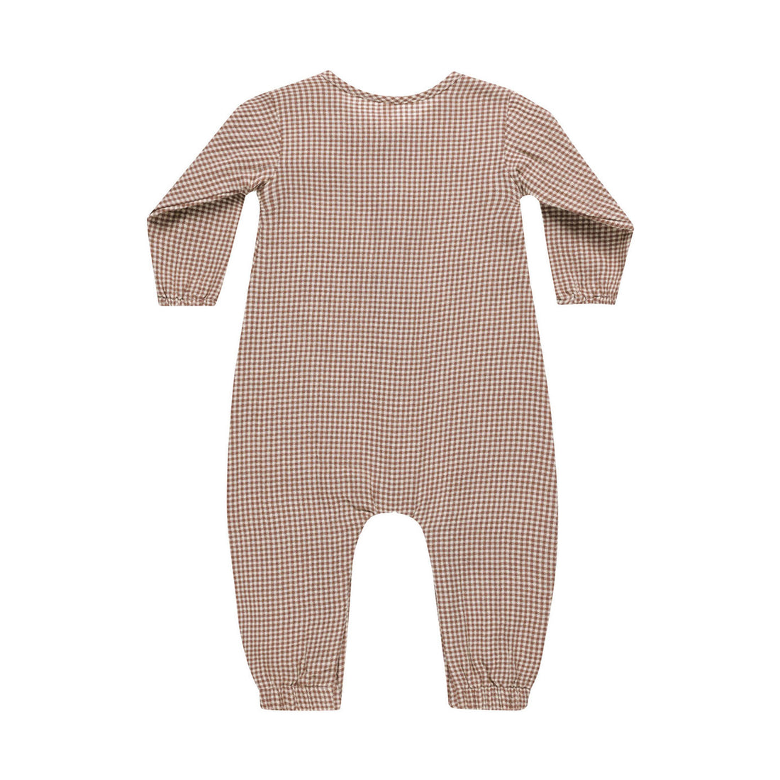 Quincy Mae Plum Gingham Woven Jumpsuit