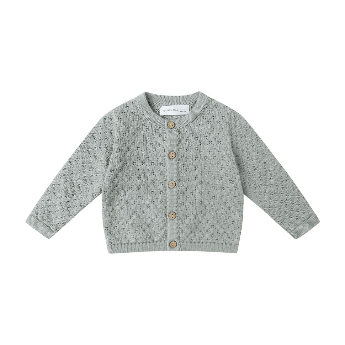 Quincy Mae Steel Blue Knit Cardigan