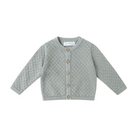 Quincy Mae Steel Blue Knit Cardigan