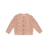 Quincy Mae Melon Knit Cardigan