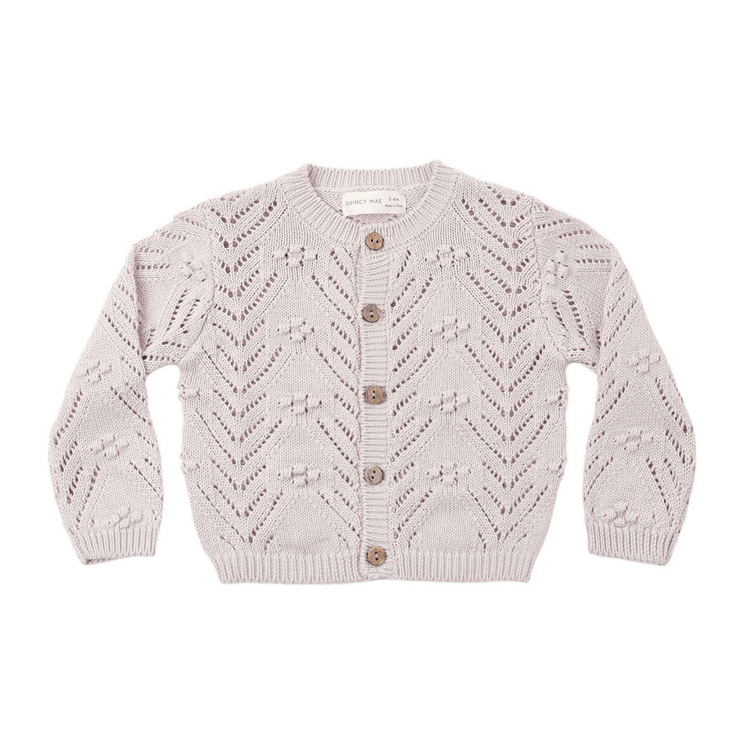 Quincy Mae Lilac Mist Knit Cardigan