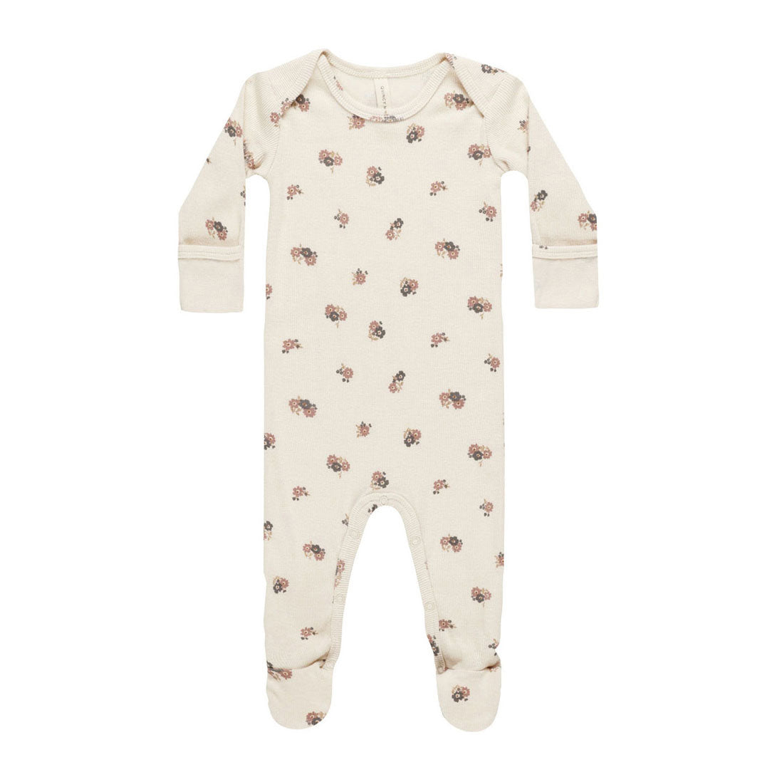 Quincy Mae Wild Flowers Ribbed Footie