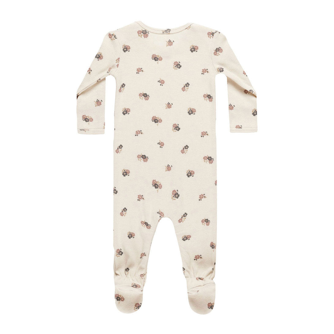 Quincy Mae Wild Flowers Ribbed Footie