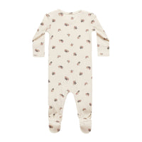 Quincy Mae Wild Flowers Ribbed Footie