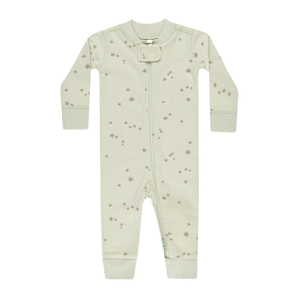 Quincy Mae Mint Star Zip Sleeper Footie