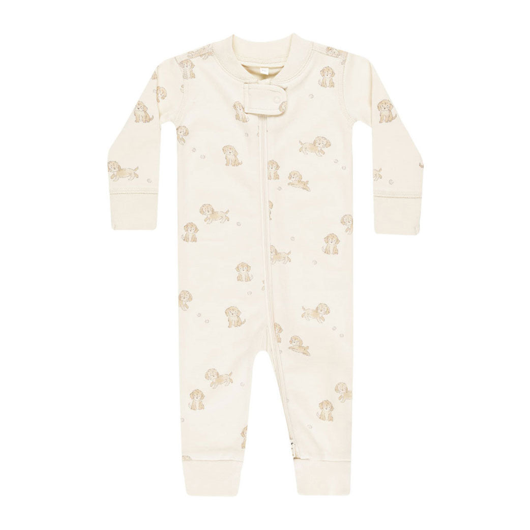 Quincy Mae Natural Puppies Zip Sleeper Footie
