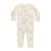 Quincy Mae Lions Zip Long Sleeve Sleeper