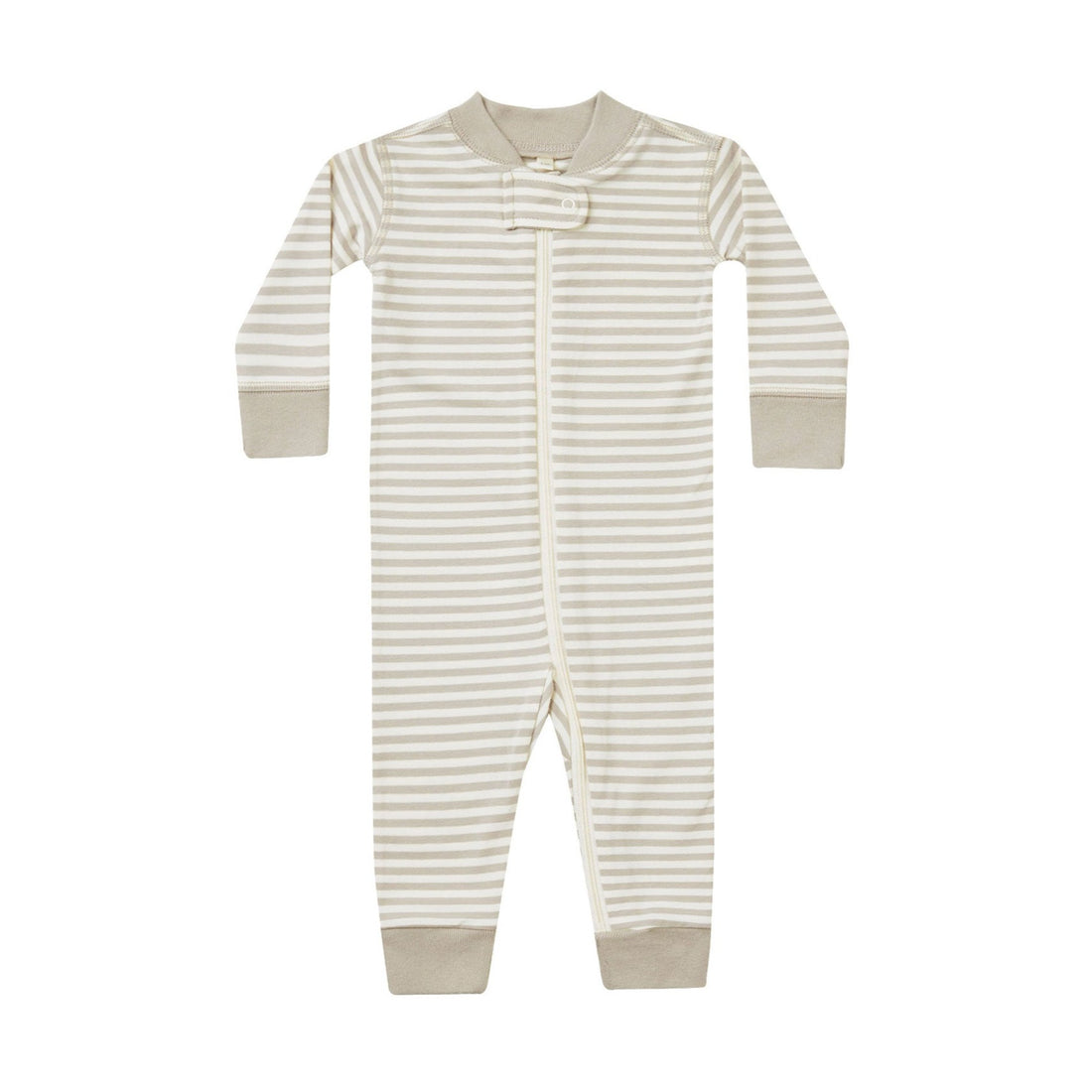 Quincy Mae Ash Stripe Zip Long Sleeve Sleeper