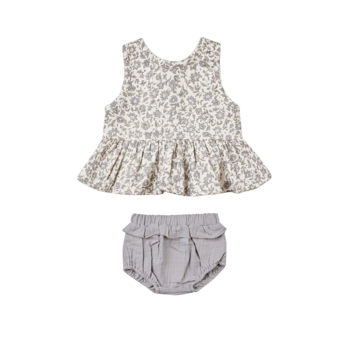 Quincy Mae French Garden Sleeveless Peplum Set