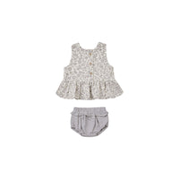 Quincy Mae French Garden Sleeveless Peplum Set