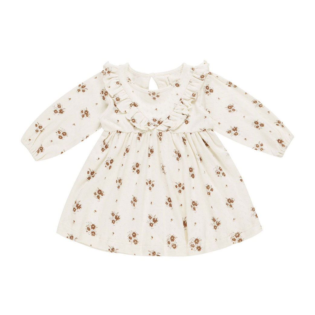 Quincy Mae Autumn Flora Long sleeve Ruffle V Dress