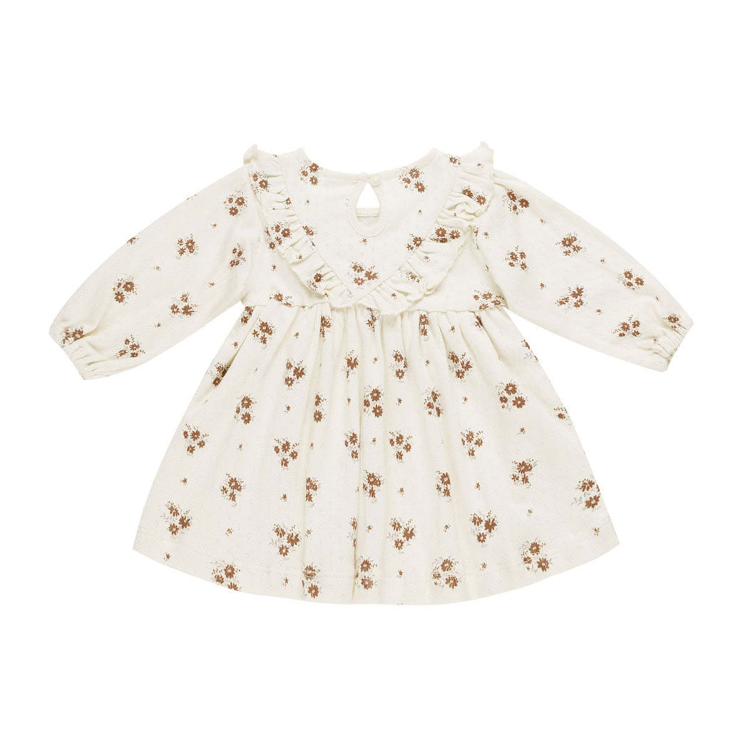 Quincy Mae Autumn Flora Long sleeve Ruffle V Dress