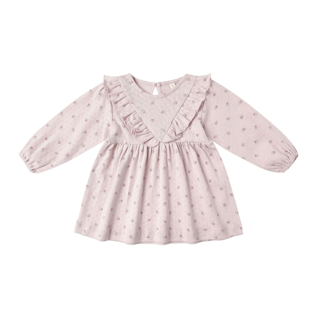 Quincy Mae Lilac Ditsy Ruffle V Dress