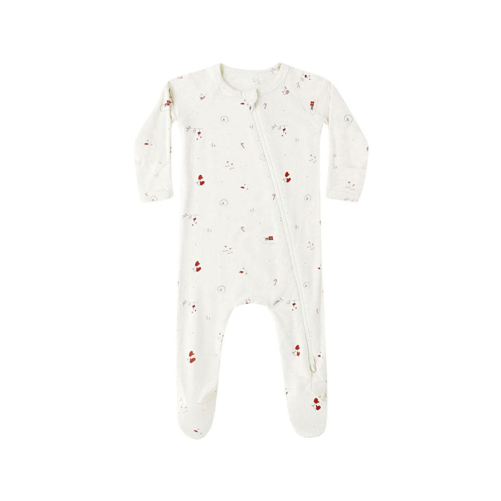 Quincy Mae Winter Wonderland Bamboo Zip Footie